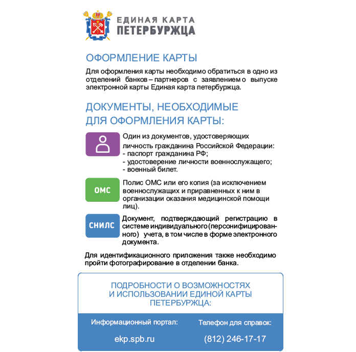 Для чего нужна карта петербуржца